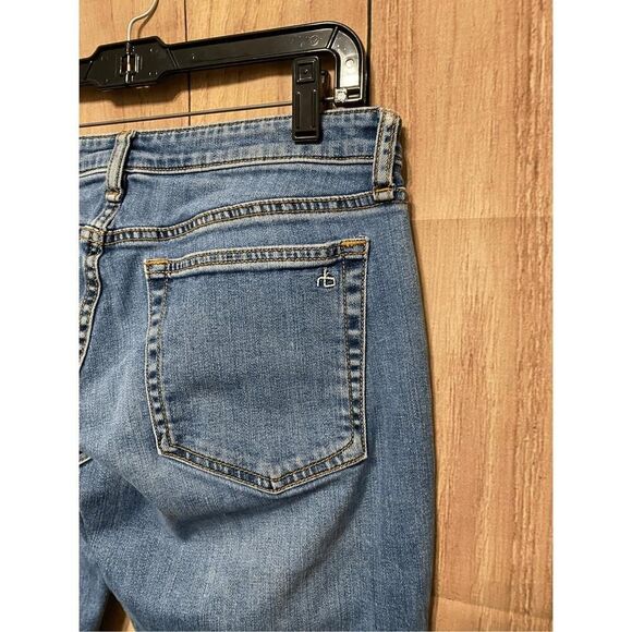 Rag & Bone NY 27 jeans dre low-rise slim boyfriend distressed blue distressed - Picture 6 of 9
